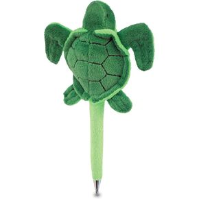 Dollibu Green Sea Turtle Plush Pen - Sea Sea Life Posted Point Point Point Toy ، وكتابة أداة القلم لمدرسة القرطاسية الرائعة والمكاتب