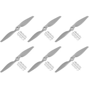 MECCANIXITY 6Pcs 9x4.5 Inch Propeller RC Propellers 2-Vane Blades Props Gray with Adapter Rings for RC Airplane Aircraft Prop Replacement