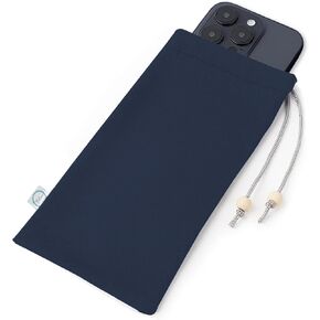 Halsa EMF Protection Cell Phone Sleeve, EMF Blocking Carrying Case, Phone Pouch. High Shielding Efficiency, Fits in Pocket or Purse. Fits Most Phones. 4"x 8" Size. Grey