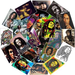Marley Rastafa One Love Love Jamaican Vintage Stickers - 25 PCS Photocards Vinyl Set