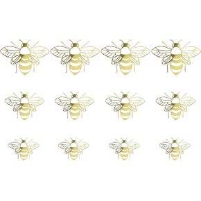 12pcs الذهب نحلة الجدار ديكور عسل ديكور ملصقات الجدار العسل شارات العسل ، شارات العسل ، ديكورات ديي ديكور قابلة للإزالة لغرفة النوم غرفة المعيش