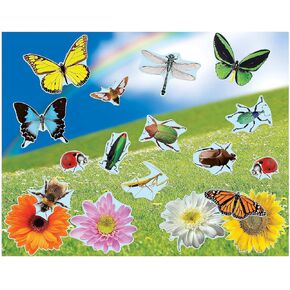 مرح Express - مشاهد ملصقات DIY Real Bugs & Flowers - القرطاسية - ملصقات - Make - A - Scene (LRG) - VBS VACTS Bible School Supplies/Decor