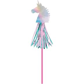 Amscan Enchanted Unicorn Party Wands - 17 "| Multi -Color | Pack of 8