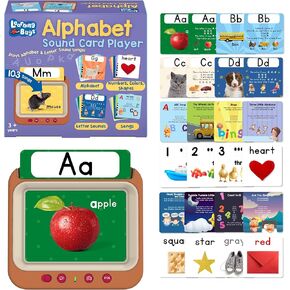 LEARNING BUGS Interactive Learning Card Player for Toddlers – 126 Sounds, Alphabet & Phonics Songs, Nursery Rhymes, Numbers, Colors & Shapes – Musical Educational Toy for Kids Ages 3+