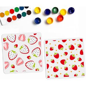 Mayjoydiy 2pcs Strawberry Stencil Stencils 11.8 × 11.8inch Strawberry Wall Decor