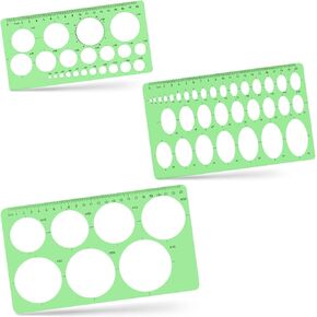قالب دائرة 3pcs ، 3 قوالب استنسل الدائرة لأحجام الصياغة ، أداة رسم الدائرة للمكتب ، المدرسة ، لوازم الرسم.