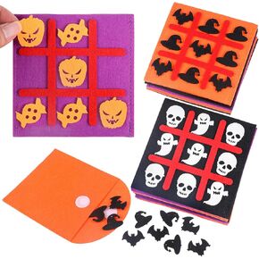 12 Pack Halloween Party Party Favors Tic Tac Toe Board Games for Kids 4-8 8-12 ، Halloween يعامل حشائش Goodie Bag غير الحلوى ، هدايا الألعاب السائبة للبنين الفتيات الفتيات (حزمة كبيرة من 12)