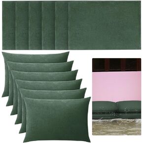 Berlune 12 Pcs Flood Barriers for Home 1ft x 2ft Water Barrier Reusable Absorbent Flood Prevention Barriers Sandless Sandbags Rain Hurricane Flood Barrier for Flooding Door Garage Basement (Green) in Kuwait