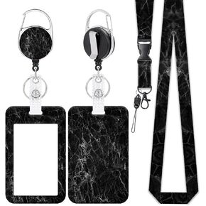 حامل شارة الهوية القابلة للسحب مع الحبل الانفصالي ، بكرة شارة شاقة ، 360 درجة تدوير مقطع Carabiner ، سلسلة مفاتيح قابلة للفصل ، لممرضات المعلم أمن الموظفين الرجال (نباتات الزهور)