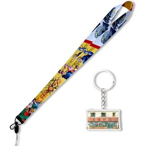 أنيمي Lanyard Sakamoto Lanyard مع أنيمي مفاتيح مفاتيح Cool Anime Neck Lanyard مضحك Sakamoto Merch Party Supplies للنساء المعلمين