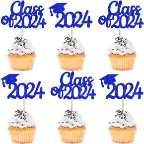 Ercadio 30pcs Prom Cupcake Topper 2025 Prom King Graduation Cupcake 2025 Grad Decorations Class of 2025 College Graduation Decorations Prom Party Decorations