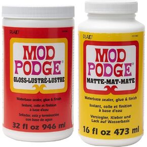 Mod Podge Waterbase Sealer, Glue and Finish Set (32 oz Gloss + 16 oz Matte)
