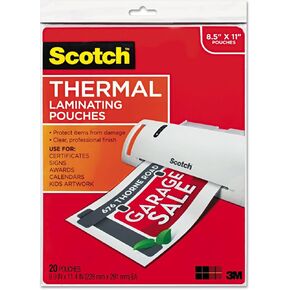 Scotch TP385420 بحجم الحروف الحرارية ، 3 مل ، 11 1/2 × 9 ، 20/حزمة