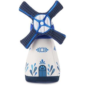 P.L.A.Y. PET LIFESTYLE AND YOU Cute Plush Dog Toys - Totally Touristy Landmark Themed Durable Squeaker Chew Toy, Great for Puppies Dogs - Machine Washable (Dutch Windmill, Medium)