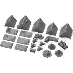Adventure Camp Set DND Terrain 28mm for Dungeons and Dragons Terrain, D&D, Pathfinder, Warhammer 40k, RPG, Miniatures, Tabletop, D and D, Dungeons and Dragons Gifts