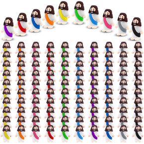 120 PCS MINI يسوع شخصيات يلعب دينيًا تمثالًا صغيرًا للمطاط يسوع يسوع لإخفاء والبحث