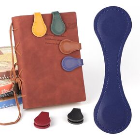 MrCrafts Leather Magnetic Lound ، مرجعية عتيقة للقراءة ، علامة الكتاب ، إكسسوارات الكتاب ، الهدايا للنساء ، عشاق الكتب ، العائلة ، الأصدقاء ، الأطفال ، القراء ، الطالب (الأزرق)