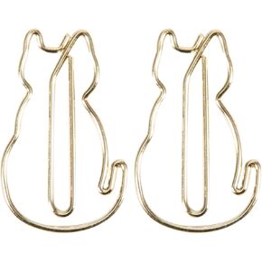 Cat Shaped Paper Memo Clips, Cat Paper Clips Specially Shaped Bookmark Clip Metal Clip Stationary Supply Gifts for Cat Lovers for Women Students Kids Teachers