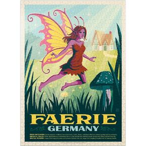 المخلوقات الأسطورية MyPuzzle: Faerie (ألمانيا) ، ملصق عتيق - ألغاز بانوراما 1000 قطعة للبالغين