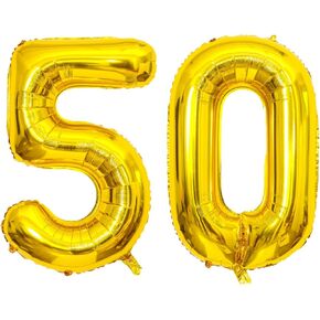 Giant Gold Number 40 Balloons, 40 Inch Jumbo Number 40, Large Foil Mylar Balloons for Girls Women 40th Birthday Party Decorations, 40 Anniversary Events Decorations
