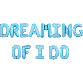 الحلم من I Do Balloon Banner Blue Bachelorette Party Decoration Funny Bachelorette Party Supplies Banner Bride لتكون مرنٍ للحفلات لمستلزمات حفلات الزفاف