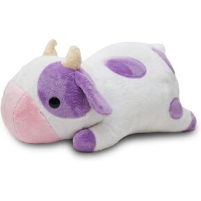 لعبة Avocatt Fuzzy Cow Plushie - 10 بوصات محشو بالحيوان أفخم - بقرة فخمة ومتقطعة مع نسيج ناعم وحشو - هدية لعبة لطيفة للبنين والبنات