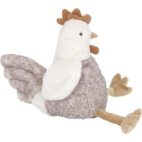 MON AMI Hester The French Hen Stuffed Animal 13" Chicken Plush Stuffed Toy, Farm Animals, Use as Toy or Nursery Room Décor, Great for Kids of All Ages