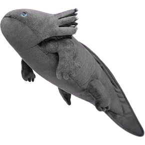 FRANKIEZHOU Realistic Axolotl Plush Toy-Grey, 19"Long, Lifelike Axolotl Stuffed Animal,Soft Axolotl Plushie Toys,Gifts for Kids,Cute Plush,Home Decor