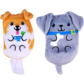Dogs Vs Squirls - Marigold & Sugar - 2 -Pack - 4 "Amazon Exclusive Squishy Bean Plushies! - جمعها كخزانات أو ألعاب تململ ، أو ألعاب حسية - رائعة للأطفال ، الأولاد ، والبنات!