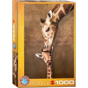 Eurogrogrics Giraffe Mother's Kiss Puzzle ، 1000 قطعة