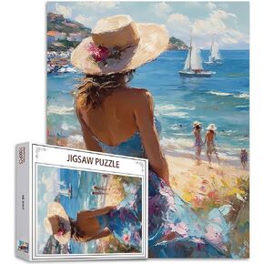 Tucocoo Beautiful Black Woman Jigsaw Puzzles for Adults 1000 Piece, Large Flower Fashion Girl Art DIY Crafts Puzzles for Home Decoration Gifts, Family Challenging Puzzle Perfect for Game Nights
