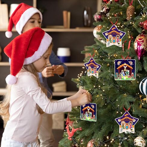 WaaHome Nativity Craft Sticker for Kids - 24pcs Make a Scene Stickers Christmas Crafts Kits DIY Set for Sunday School Classroom Religious Christian Xmas Party Game Favor Gifts in Saudi Arabia