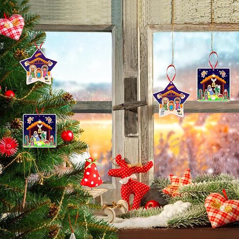 WaaHome Nativity Craft Sticker for Kids - 24pcs Make a Scene Stickers Christmas Crafts Kits DIY Set for Sunday School Classroom Religious Christian Xmas Party Game Favor Gifts in Saudi Arabia