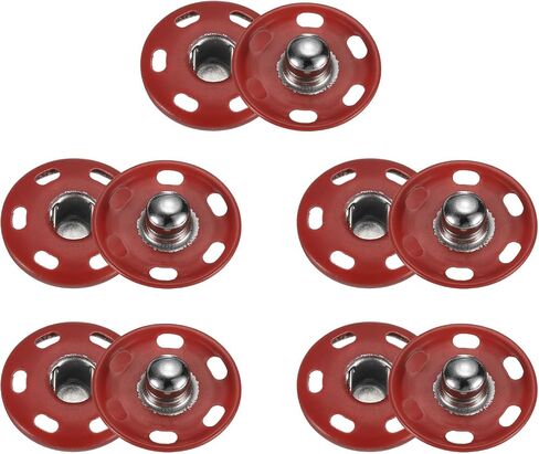HARFINGTON 5 Set Sew-on Snap Buttons 12mm Metal Snap Fastener Buttons Fastener Press-Stud Clasps for Closure Purse Handbag Clothes Sewing Craft, Bronze in Saudi Arabia