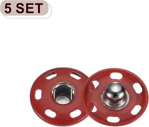 HARFINGTON 5 Set Sew-on Snap Buttons 12mm Metal Snap Fastener Buttons Fastener Press-Stud Clasps for Closure Purse Handbag Clothes Sewing Craft, Bronze in Saudi Arabia