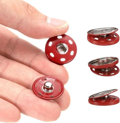 HARFINGTON 5 Set Sew-on Snap Buttons 12mm Metal Snap Fastener Buttons Fastener Press-Stud Clasps for Closure Purse Handbag Clothes Sewing Craft, Bronze in Saudi Arabia
