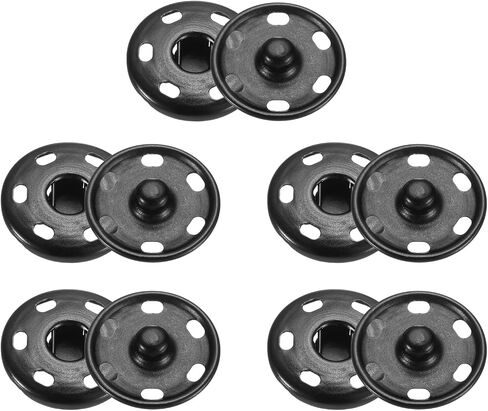 HARFINGTON 5 Set Sew-on Snap Buttons 12mm Metal Snap Fastener Buttons Fastener Press-Stud Clasps for Closure Purse Handbag Clothes Sewing Craft, Bronze in Saudi Arabia
