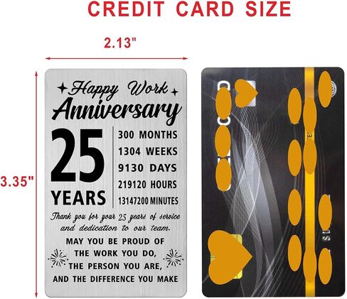 بطاقة الذكرى السنوية الخامسة والعشرين - Happy 25 Year 25th Convision Decorations - شكرًا لك 25 عامًا هدايا العمل in Kuwait