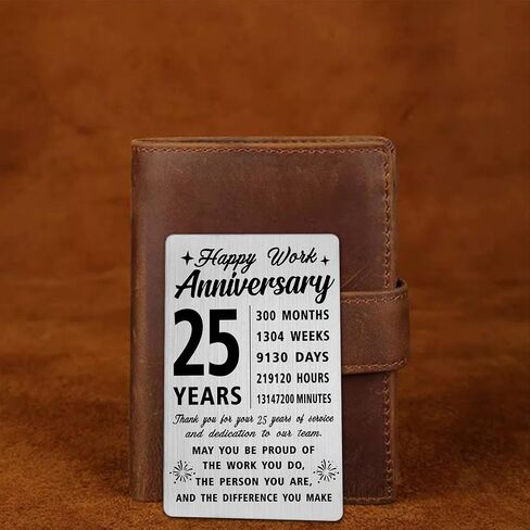بطاقة الذكرى السنوية الخامسة والعشرين - Happy 25 Year 25th Convision Decorations - شكرًا لك 25 عامًا هدايا العمل in Kuwait