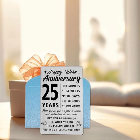 بطاقة الذكرى السنوية الخامسة والعشرين - Happy 25 Year 25th Convision Decorations - شكرًا لك 25 عامًا هدايا العمل in Kuwait