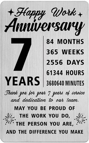 بطاقة الذكرى السنوية الخامسة والعشرين - Happy 25 Year 25th Convision Decorations - شكرًا لك 25 عامًا هدايا العمل in Kuwait