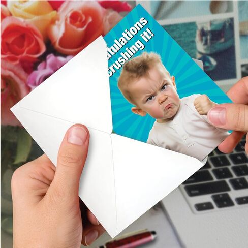 NobleWorks, Funny Congratulations Greeting Card with 5 x 7 Inch Envelope for Men and Women (1 Card) Congats, Good Luck Crushing Congrats C10826CGG in Saudi Arabia