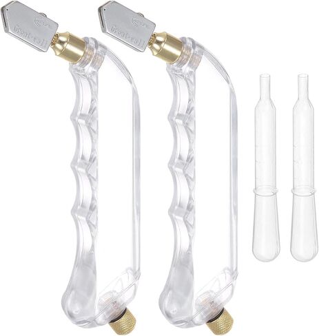 Harfington 2pcs قاطع الزجاج مسدس قبضة 6mm-12mm التغذية الزجاجية الملون أداة مع خزان الزيت للمرايا بلاط السيراميك ، الأخضر الفاتح in Saudi Arabia