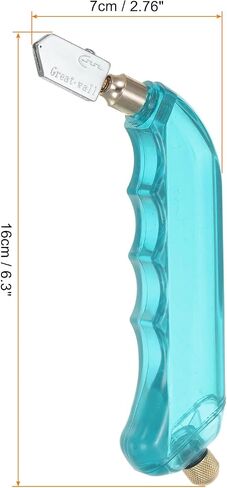 HARFINGTON 2Pcs Glass Cutter Pistol Grip 6mm-12mm Oil Feed Stained Glass Cutters Tool with Oil Reservoir for Mirrors Window Panes Ceramic Tile, Light Green in Saudi Arabia