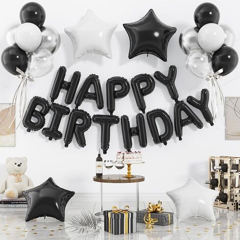 Paready Pastel Rainbow Happy Birthday Balloon Banner, 29PCS 16 Inch Mylar Foil Letters Letter Banner Sign, Macaron Colorful Latex Balloons 18 Inch Star Heart Foil Balloon for Women Girls Party Decor in Kuwait