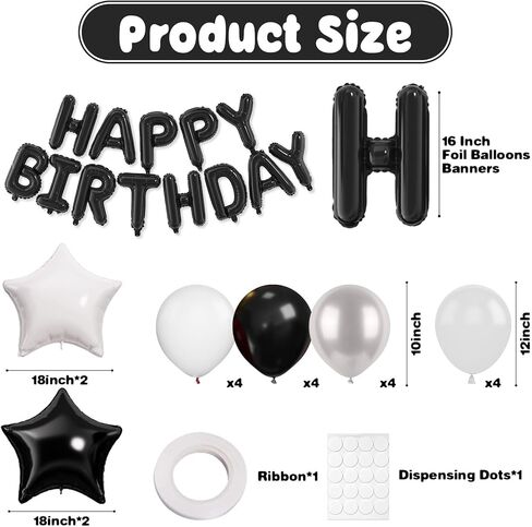 Paready Pastel Rainbow Happy Birthday Balloon Banner, 29PCS 16 Inch Mylar Foil Letters Letter Banner Sign, Macaron Colorful Latex Balloons 18 Inch Star Heart Foil Balloon for Women Girls Party Decor in Kuwait