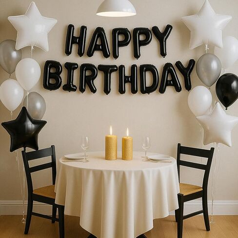 Paready Pastel Rainbow Happy Birthday Balloon Banner, 29PCS 16 Inch Mylar Foil Letters Letter Banner Sign, Macaron Colorful Latex Balloons 18 Inch Star Heart Foil Balloon for Women Girls Party Decor in Kuwait