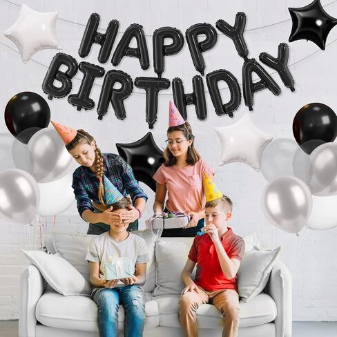 Paready Pastel Rainbow Happy Birthday Balloon Banner, 29PCS 16 Inch Mylar Foil Letters Letter Banner Sign, Macaron Colorful Latex Balloons 18 Inch Star Heart Foil Balloon for Women Girls Party Decor in Kuwait