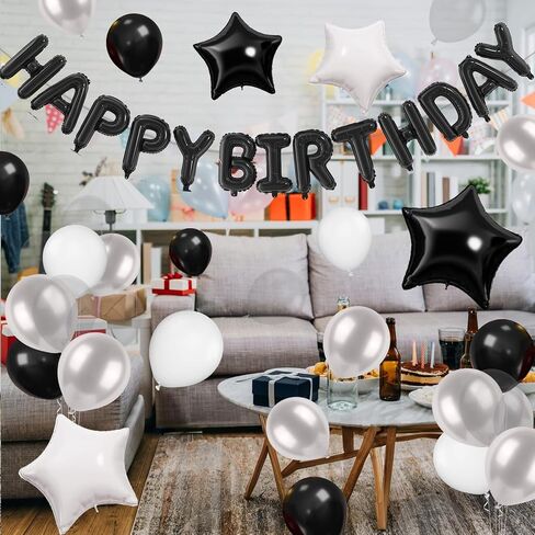 Paready Pastel Rainbow Happy Birthday Balloon Banner, 29PCS 16 Inch Mylar Foil Letters Letter Banner Sign, Macaron Colorful Latex Balloons 18 Inch Star Heart Foil Balloon for Women Girls Party Decor in Kuwait