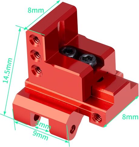 RCLIONS قابلة للتعديل قابلة للارتباط الخلفي MOUNT Aluminium Link Bracket for AXIAL SCX24 DEADBOLT AXI90081 C10 GANDIAR BRONCO PRODRADES (RED) in Saudi Arabia